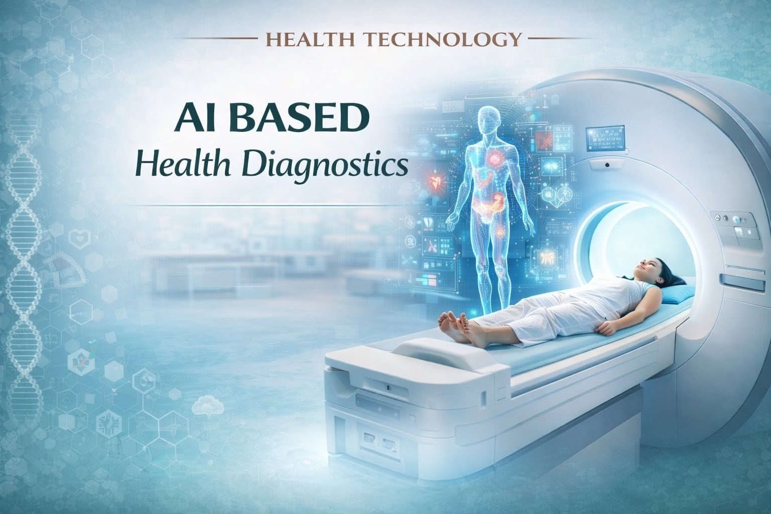 futuristic health scanner diagnostic